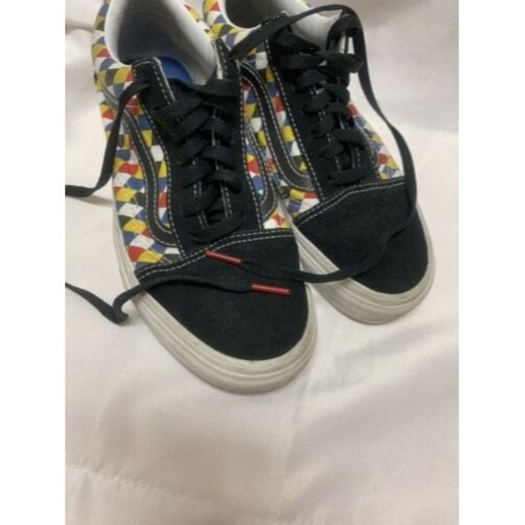 VANS Old Skool Card Suits - Black Red Size - 5.5 M, 7 W Vintage Look Good Shape - Picture 6 of 7